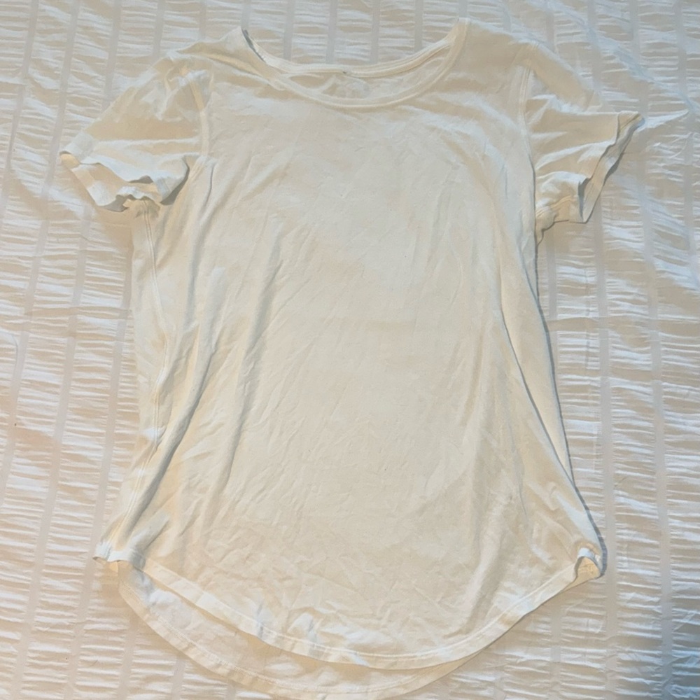 lululemon athletica Cream Short Sleeve Tee